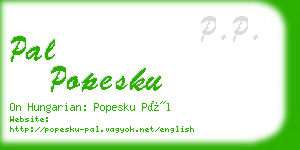 pal popesku business card